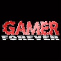 gamer forever vector lettering