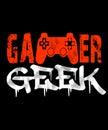 Gamer Geek video controller graphic