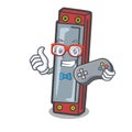Gamer harmonica mascot cartoon style Royalty Free Stock Photo
