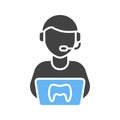 Gamer icon vector image.