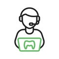 Gamer icon vector image.