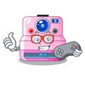 Gamer instant camera in a shape character