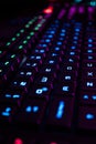 Gamer Keyboard colorful RGB lights, Gamming PC Computer.