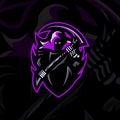 Grim reaper esport team logo badge