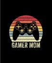 Gamer Mom Retro vintage Style Mothers day T-shirt Design