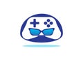 Gamer robot head console symbol vector logo design illustration on white background Royalty Free Stock Photo