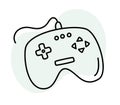 Gamer's game joystick Hand-drawn Doodle Vector Illustration