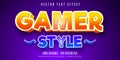 Gamer style text, game style editable text effect Royalty Free Stock Photo