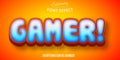 Gamer text, 3d editable font effect