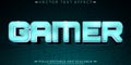 Gamer thumbnail text effect, editable fps game and champion text style Royalty Free Stock Photo