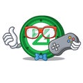 Gamer Zcoin mascot cartoon style