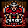 Gamers mascot. esports logo design