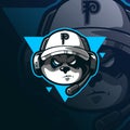 Gamers mascot logo design vector with modern illustration concept style for badge, emblem and tshirt printing. panda head