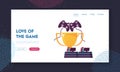 Gamers Sitting at Computers Playing Games during Cybersport Tournament Landing Page Template