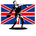 Games 2012 Discus Throw British Flag Royalty Free Stock Photo