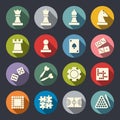 Games icon set. Vector illustration Royalty Free Stock Photo