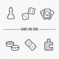 Games linear icons.