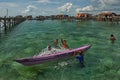 Games of village children on the sea Royalty Free Stock Photo