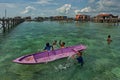 Games of village children on the sea Royalty Free Stock Photo