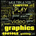 games word cloud, this word cloud use for banner, painting, motivation, web-page, website background, t-shirt & shirt printing,