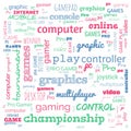 games word cloud, this word cloud use for banner, painting, motivation, web-page, website background, t-shirt & shirt printing,