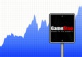 GameStop stock market chart Royalty Free Stock Photo