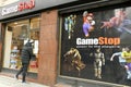 GameStop videogaming retail shop exterior view and signboard logo