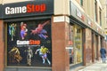 GameStop videogaming retail shop exterior view and signboard logo