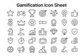 Gamification Icon Set Vector Collection for Engaging Online Learning Interactive Education Royalty Free Stock Photo