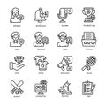 Gamification vector Outline Icon Design illustration. gamification Symbol on White background EPS 10 File set 3