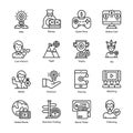 Gamification vector Outline Icon Design illustration. gamification Symbol on White background EPS 10 File set 1