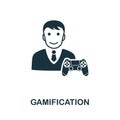 Gamification vector icon symbol. Creative sign from icons collection. Filled flat Gamification icon for computer and mobile