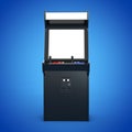 Gaming Arcade Machine with Blank Screen for Your Design. 3d Rend