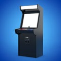 Gaming Arcade Machine with Blank Screen for Your Design. 3d Rend