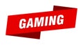 gaming banner template. ribbon label sign. sticker