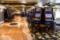 Gaming casino interior, Cruise liner Costa Mediterranea Royalty Free Stock Photo