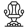 Gaming chair equipment icon outline vector. Home game
