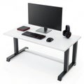 Gaming computer desk white background Royalty Free Stock Photo