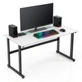Gaming computer desk white background Royalty Free Stock Photo