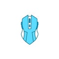 Gaming computer mouse color line icon. Input device. Royalty Free Stock Photo