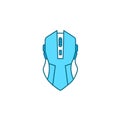 Gaming computer mouse color line icon. Input device.