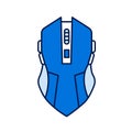 Gaming computer mouse color line icon. Input device. Moving a cursor to different items on the screen. Effective in computer games
