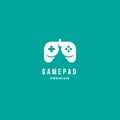 Gaming controller logo design vector illustration with game pad button. premium design inspiration Royalty Free Stock Photo