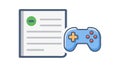Gaming Document Icon: Game Guides & Player Manuals, vector design Generative AI Royalty Free Stock Photo