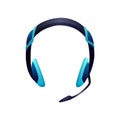 Gaming equipment. Headphone with microphone for gaming entertainment. E-sport accessorie. Element for gamer tournament Royalty Free Stock Photo