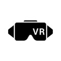 Gaming, goggle, reality, virtual icon. Black vector graphics