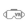 Gaming, goggle, reality, virtual outline icon. Line art vector