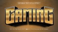 Gaming Golden luxury style text effect, editable Text Effect