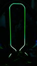 Gaming headphone stand led light show tower green light colour  changing Royalty Free Stock Photo