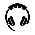 Gaming headset glyph icon Royalty Free Stock Photo